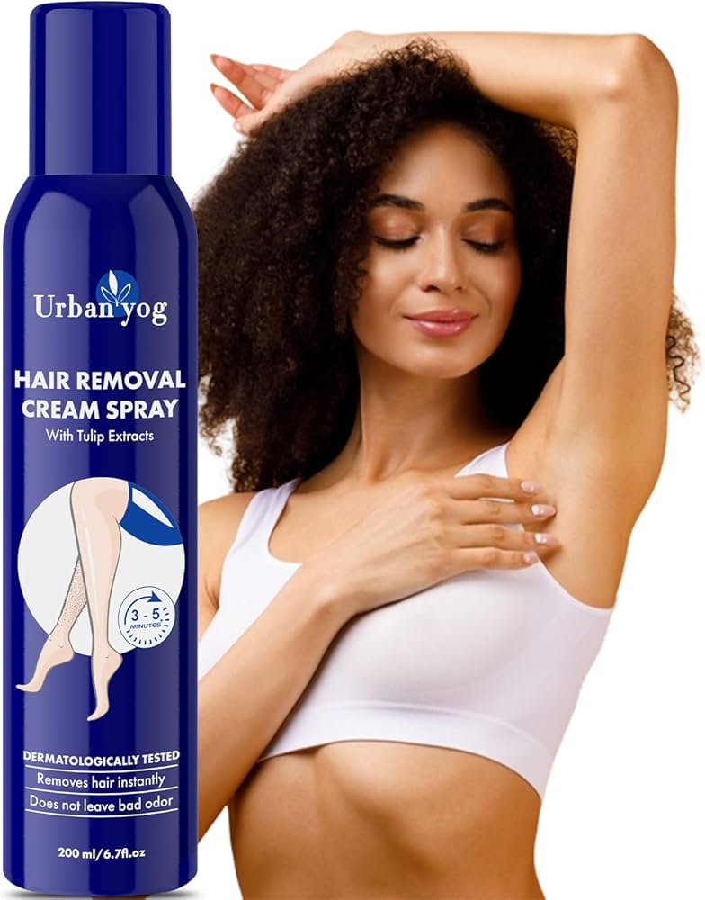 Urban Yog Hair Removal Cream Spray for Women - (200 ML * 100 Units) (Pack of 100) | Painless Body Hair Removal for women’s Hands, Legs & Under Arms | Natural & Safe