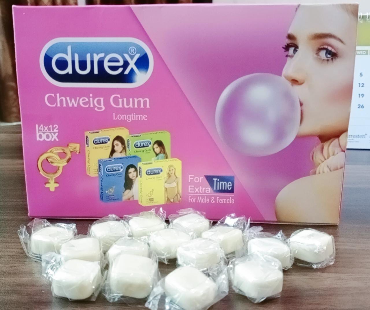 Lasting Chewing Gum Strawberry For Male & Female Pack